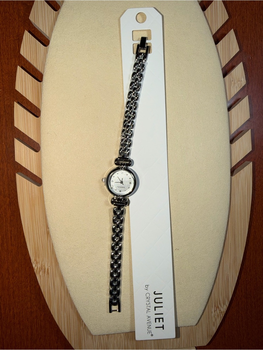 Duxxon Silver Link Bracelet Watch - Classic Round Dial
